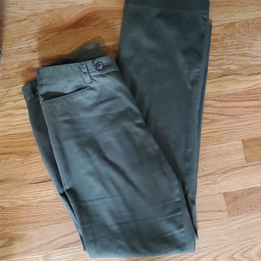 Forest green straight leg chino
